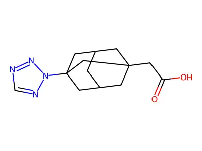 2-[3-(Tetrazol-2-yl)-1-adamantyl]acetic acid structure