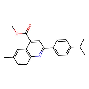 Methyl 2-(4-isopropylphenyl)-6-methyl-4-quinolinecarboxylate structure