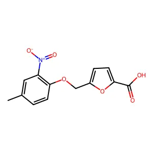 5-[(4-Methyl-2-nitrophenoxy)methyl]furan-2-carboxylic acid structure