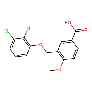 3-[(2,3-Dichlorophenoxy)methyl]-4-methoxybenzoic acid structure