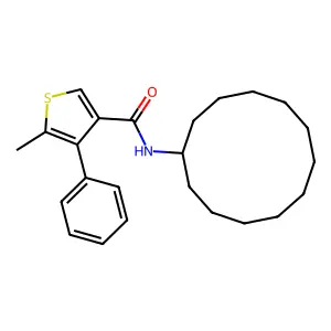 N-cyclododecyl-5-methyl-4-phenylthiophene-3-carboxamide structure