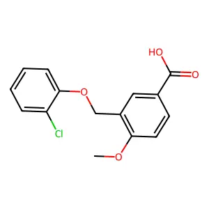 3-((2-Chlorophenoxy)methyl)-4-methoxybenzoic acid structure