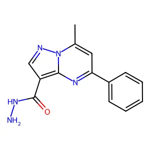 7-Methyl-5-phenylpyrazolo[1,5-a]pyrimidine-3-carbohydrazide structure