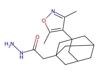 2-(3-(3,5-Dimethylisoxazol-4-yl)adamantan-1-yl)acetohydrazide structure