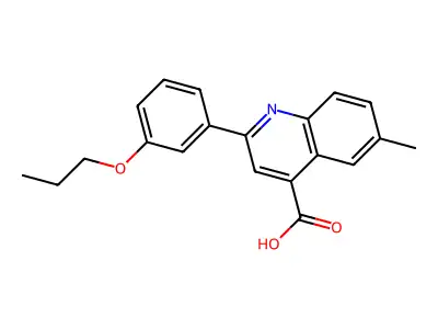 6-Methyl-2-(3-propoxyphenyl)quinoline-4-carboxylic acid structure