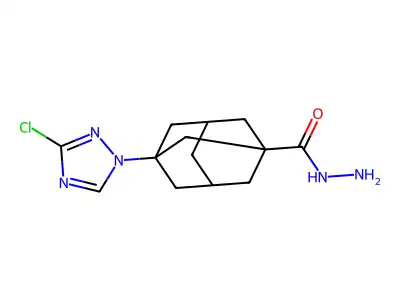 3-(3-chloro-1H-1,2,4-triazol-1-yl)adamantane-1-carbohydrazide structure