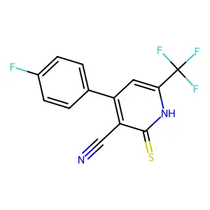 4-(4-Fluorophenyl)-2-mercapto-6-(trifluoromethyl)nicotinonitrile structure