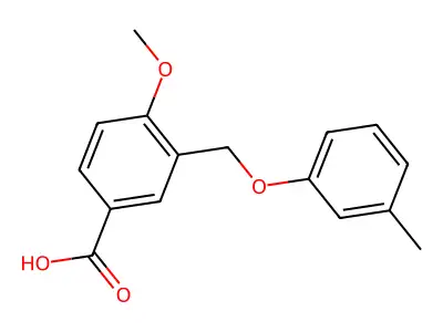 4-Methoxy-3-[(3-methylphenoxy)methyl]benzoic acid structure