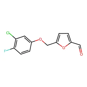 5-[(3-Chloro-4-fluorophenoxy)methyl]furan-2-carbaldehyde structure