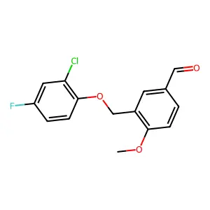 3-[(2-Chloro-4-fluorophenoxy)methyl]-4-methoxybenzaldehyde structure