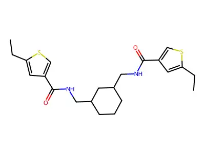 3-Thiophenecarboxamide, N,N'-[1,3-cyclohexanediylbis(methylene)]bis[5-ethyl- structure