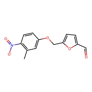 5-[(3-Methyl-4-nitrophenoxy)methyl]furan-2-carbaldehyde structure