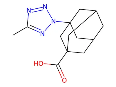 3-(5-Methyl-tetrazol-2-yl)-adamantane-1-carboxylic acid structure