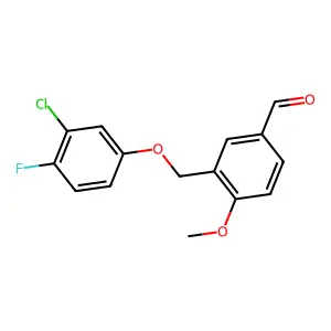 3-[(3-Chloro-4-fluorophenoxy)methyl]-4-methoxybenzaldehyde structure