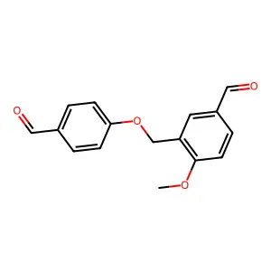 3-[(4-Formylphenoxy)methyl]-4-methoxybenzaldehyde structure