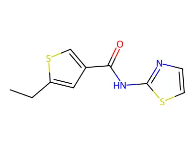 5-Ethyl-N-2-thiazolyl-3-thiophenecarboxamide structure