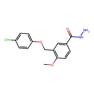 3-[(4-Chlorophenoxy)methyl]-4-methoxybenzohydrazide structure