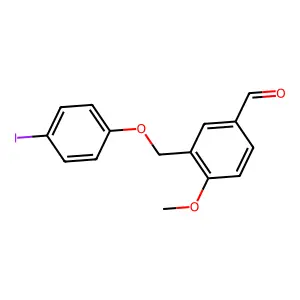 3-[(4-Iodophenoxy)methyl]-4-methoxybenzaldehyde structure