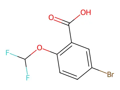 5-Bromo-2-(difluoromethoxy)benzoic acid structure
