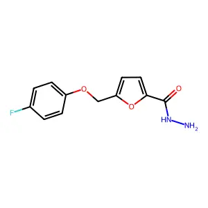 5-((4-Fluorophenoxy)methyl)-2-furancarboxylic acid hydrazide structure