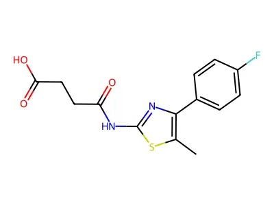 4-{[4-(4-Fluorophenyl)-5-methyl-1,3-thiazol-2-yl]amino}-4-oxobutanoic acid structure