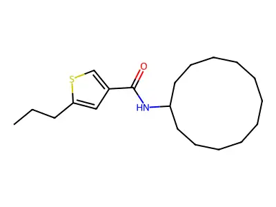 N-cyclododecyl-5-propylthiophene-3-carboxamide structure