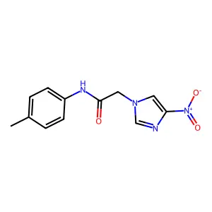 N-(4-methylphenyl)-2-(4-nitroimidazol-1-yl)acetamide structure