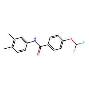 4-(difluoromethoxy)-N-(3,4-dimethylphenyl)benzamide structure