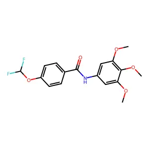 4-(difluoromethoxy)-N-(3,4,5-trimethoxyphenyl)benzamide structure