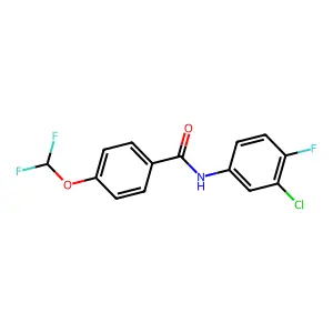 N-(3-chloro-4-fluorophenyl)-4-(difluoromethoxy)benzamide structure