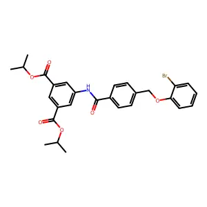 Diisopropyl 5-({4-[(2-bromophenoxy)methyl]benzoyl}amino)isophthalate structure