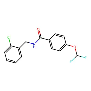 N-(2-chlorobenzyl)-4-(difluoromethoxy)benzamide structure