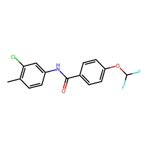 N-(3-chloro-4-methylphenyl)-4-(difluoromethoxy)benzamide structure