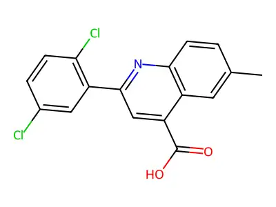 2-(2,5-Dichlorophenyl)-6-methylquinoline-4-carboxylic acid structure