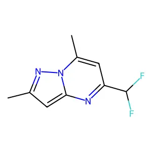 5-(Difluoromethyl)-2,7-dimethylpyrazolo[1,5-a]pyrimidine structure