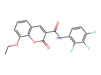 8-ethoxy-2-oxo-N-(2,3,4-trifluorophenyl)chromene-3-carboxamide structure