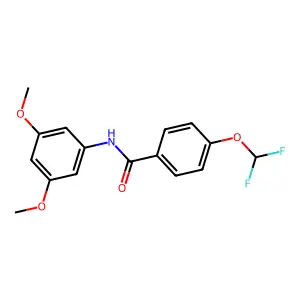4-(difluoromethoxy)-N-(3,5-dimethoxyphenyl)benzamide structure