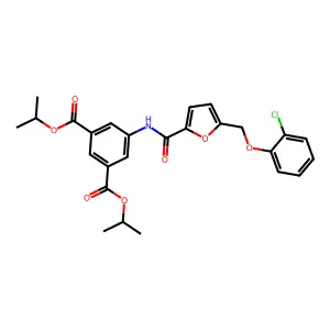 Diisopropyl 5-({5-[(2-chlorophenoxy)methyl]-2-furoyl}amino)isophthalate structure
