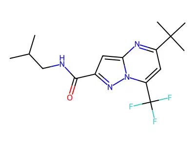 5-tert-butyl-N-(2-methylpropyl)-7-(trifluoromethyl)pyrazolo[1,5-a]pyrimidine-2-carboxamide structure