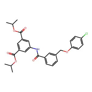 Diisopropyl 5-({3-[(4-chlorophenoxy)methyl]benzoyl}amino)isophthalate structure
