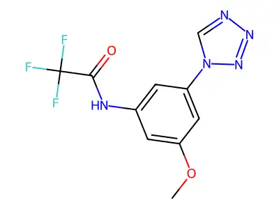 2,2,2-trifluoro-N-[3-methoxy-5-(tetrazol-1-yl)phenyl]acetamide structure