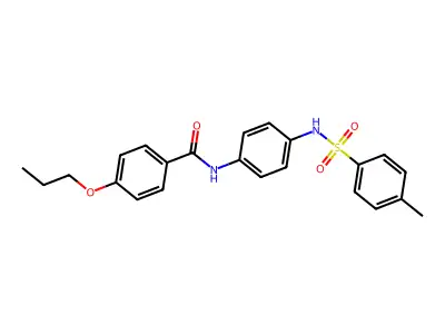 N-[4-[(4-methylphenyl)sulfonylamino]phenyl]-4-propoxybenzamide structure