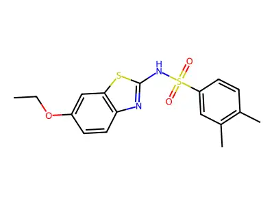 N-(6-ethoxy-1,3-benzothiazol-2-yl)-3,4-dimethylbenzenesulfonamide structure