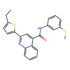 2-(5-ethylthiophen-2-yl)-N-(3-methylsulfanylphenyl)quinoline-4-carboxamide structure