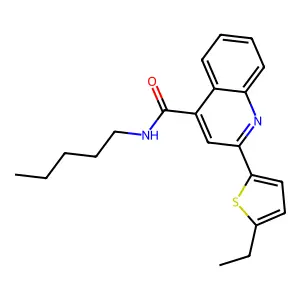 2-(5-ethyl-2-thienyl)-N-pentyl-4-quinolinecarboxamide structure