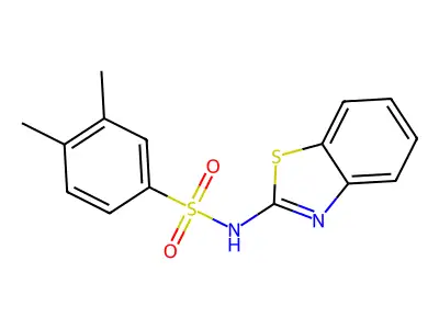 N-(1,3-benzothiazol-2-yl)-3,4-dimethylbenzenesulfonamide structure