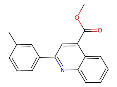 Methyl 2-(3-methylphenyl)quinoline-4-carboxylate structure