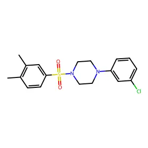 1-(3-Chlorophenyl)-4-((3,4-dimethylphenyl)sulfonyl)piperazine structure