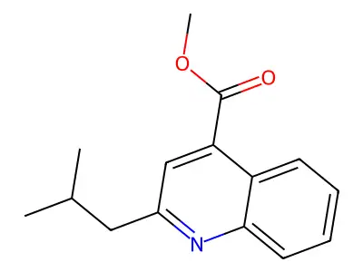 Methyl 2-(2-methylpropyl)quinoline-4-carboxylate structure