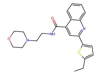 2-(5-ethylthiophen-2-yl)-N-(2-morpholin-4-ylethyl)quinoline-4-carboxamide structure